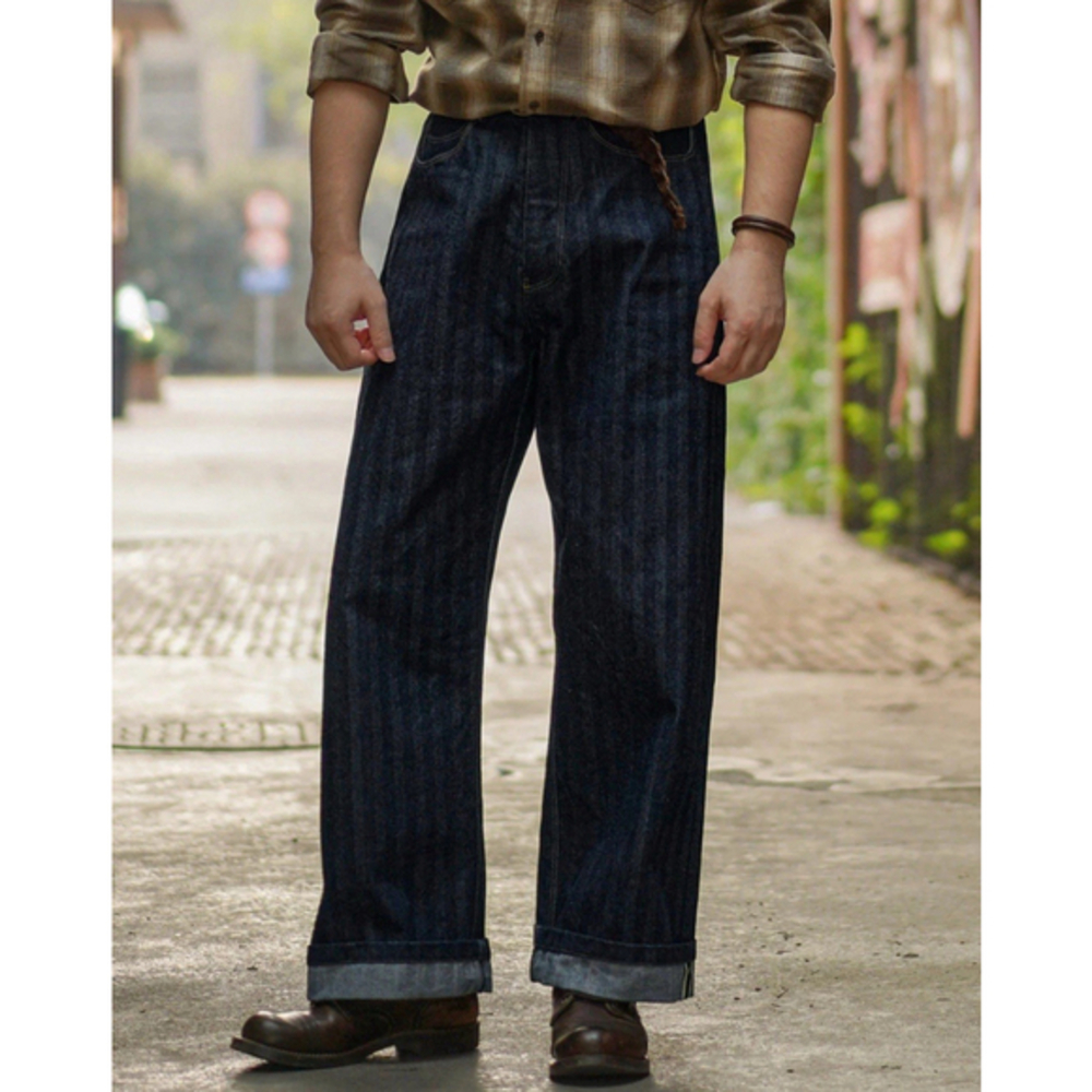 Annual Ring Jeans 1870s 15 oz Herringbone Selvedge Denim Work Jeans M 32x28